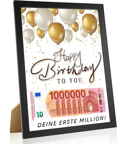 Geldgeschenk Bilderrahmen Aus Massivholz - Kreative Geschenkverpackung Für Geburtstag, Hochzeit & Mehr