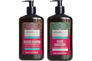 ARGANICARE - Duo naprawczy z keratyną - szampon 400ml + odżywka do włosów 400ml