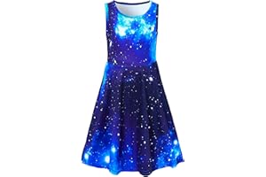 Dancinova Girls Summer Dress Casual Party Sleeveless Dress Sundress