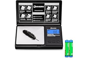 NIVERN Feinwaage 0.01g Digitale Grammwaage mit LCD Display – Hochpräzise Briefwaage für Schmuck, Gold, Kaffee, Hefe & Kräuter – Mini Taschenwaage für Juweliere und Cafés