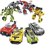 PANLOS 862 PCS Robot Model Cars Set, 8 in 1 STEM Building Blocks Kit, Compatible with All Major Brands, Ideal Educational Bui
