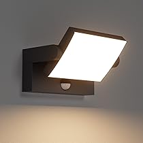 Klighten 24 W led-wandlamp voor buiten, binnen, wandverlichting, waterdicht, IP65, moderne wandlamp voor buiten, instelbare lichthoek, voor tuin, hal, koud wit, 5700 K-6000 K, wit
