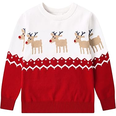 JAP Kersttrui - Rudolf het Rendier - Licht blauw - 110/116 | Lichtblauw | 110/116 | JAP0517-5-6Y