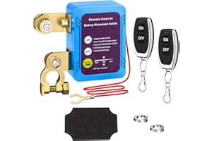 Feelhap Drahtloser Ferngesteuerter Auto Trennschalter, 12V 240A Remote Batterietrennschalter mit Fernbedienung Kill Switch Anti-Diebstahl, Automatische Abschaltung Schalter für Auto,RV,ATV,LKW,Boot.