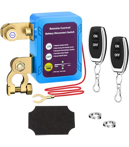 Interrupteur D'arrêt D'urgence Pour Voiture.12 V. 240 A. Déconnexion De Batterie à Distance Avec Affichage Led De La Tension Coupe Circuit Automatique Antivol Pour Voiture Camion Camping Car Vtt 90989294