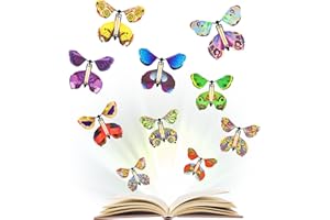 KEWUZY Papillon Volant Magique, 10 Pièces, Papillon Volant Surprise, Jouet élastique Papillon, Flying Butterfly Carte, pour Cadeaux, d'Anniversaire, éducation des Enfants, Cadeaux Surprise, 10 Styles Couleur