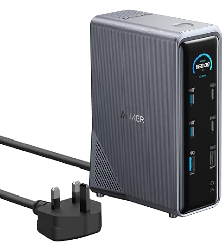 Anker USB-C Hub, 10-in-1 Aluminum Monitor Stand with 100W PD
