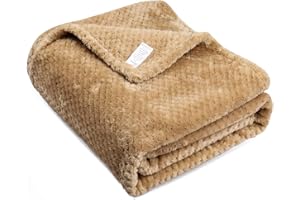 ASIJIA Hundedecke 100x125cm Katzendecke Dicke Waschbar Weiche und Warme Haustierdecken für Mittlere und Große Hunde & Katzen (Beige)