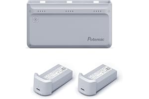 Potensic Hub di Ricarica Parallela con 2 Batterie, Hub di ricarica per ATOM Drone con Gimbal, Supporta la Ricarica Simultanea di 3 Batterie/Ricarica Rapida per 1,5 ore