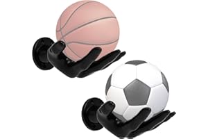 RETROK Soporte de pared para balones de balonmano, ultra seguro, estable, soporte de pared de pared, soporte de pared para baloncesto, fútbol, voleibol, fútbol, rugby