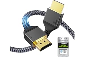 Kabel 8K HDMI 2.1 1M, Maxonar (Certyfikowany) Ultra HD 48Gbps High Speed ​​8K@60 4K@120 eARC RTX 3090 HDR10 4:4:4 HDCP 2.2 i 2.3 Dolby Kompatybilny z PS5/Xbox Series X/Roku/Fire/Sony/LG TV