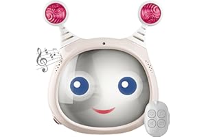 Oly Active Baby Car Mirror – Shatter-Proof Rear Facing Infant Mirror Entertains, Soothes, and Keeps Baby Visible – 25.4 x 29.7 x 7.8 cm. Adjustable Headrest Mirror with Remote Control by Benbat -Beige