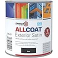 Zinsser ZINACEBK1L All Coat Exterior Satin, Black - 1 Litre