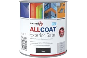 Zinsser ZINACEBK1L All Coat Exterior Satin, Black - 1 Litre