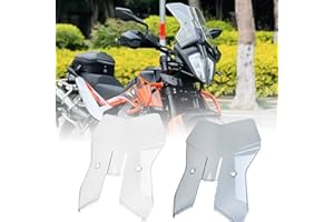 Midimttop - compatible with 390 Adventure 2020 2021 2022 2023 Protector de parabrisas para motocicleta, resistente al viento, parabrisas delantero (Claro)