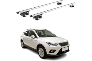 OMAC Barres de Toit transversales pour Seat Arona KJ7 2017-2025 Alu Gris 2 pièces