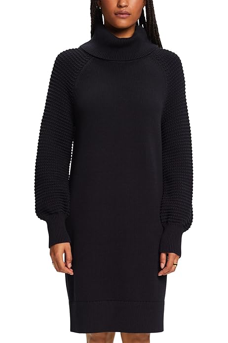 esprit schwarzes strickkleid