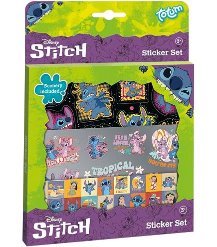 Set Adesivi Stitch Lilo & Stitch Riutilizzabili - Decorazioni Creative Per Bambini, Quaderni, Zaini