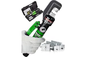 AMZCNC - Tenaza hidráulica de 8 toneladas, herramienta de crimpado 4-70 mm², herramienta de terminal de cable con 9 pares de matrices (Herramienta de crimpado (4-70mm²))