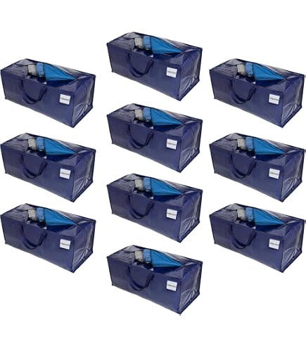 4 Sacs De Rangement OIKOSZ Extra-Larges - 104L - Imperméables - Pour Déménagement/Voyage