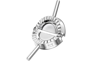 KAYCROWN Stainless Steel Ravioli Mould Pierogi Dumpling Maker Wrapper Pastry Dough Cutter Kitchen Accessories (M: 4 inch)