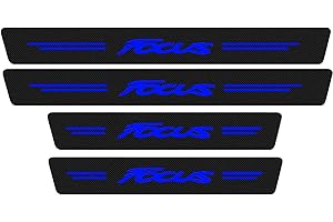 KLHYWEN Auto Kohlefaser Einstiegsleisten Für Fo-rd Focus 1 2 3 4 MK1 MK2 MK3 MK4 Tuning Zubehör 4 STÜCKE Auto Scuff Plate Türschwelle Sill Aufkleber,Blue