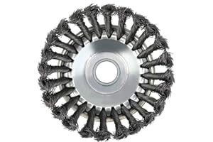 WINGFLY Filo di Acciaio Testa rifilatore per Esterno, Circolare Filo di Spazzola per Erba Giardino Tosaerba Testa per utensile, per Curare da Giardino Decespugliatore, Trimmer Professionale (6 pollici)