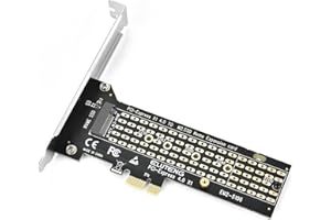 ‎ELUTENG ELUTENG M.2 NVME zu PCIe 4.0 Adapter mit Blende, NVME SSD auf PCIe X1 Konvertierungsadapter für 2280/2260/2242/2230/22110 M.2 NVMe SSD