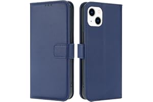 TQIAHF Coque pour iPhone 15 Coque Etui avec Porte Carte à Rabat Clapet Portefeuille en Cuir Pochette Magnétique Antichoc Flip Case Étui Cover Housse Protection Coque pour iPhone 15,Bleu Foncé