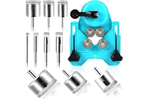 HOIIME Diamond Drill Bit Set, 11PCS Hollow Core Drill Hole Saw Set 6-50mm with Hole Saw Guidance Fixture, Suitable for Ceramic,Tile, Marble, Porcelain,Glass etc