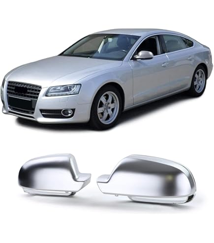 Spiegelkappen Silber Matt Für Audi A3 A4 A5 - RS Optik Ersatzgehäuse