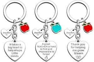 JMIMO 3 PCS Appreciation Teacher Gifts Keyrings Teacher Gifts for Women Thank You Teacher Gifts End of Year Gifts for Teachers Graduation Birthday Christmas Presents