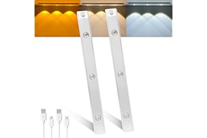 MERTTURM Lampe de Placard 45CM(1800K-6500K), Lampe d'Armoire avec Détecteur de Mouvement, 1500mAh Rechargeable USB &Luminosité Réglable, Lampe Led Sans Fil pour Cuisines, Dressing, Chambre