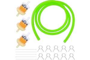Tunejoy Kit Filtri Benzina di Moto con 1M Tubo Benzina 3 Pezzi Filtri Carburante 10 Pezzi Fascette Stringitubo per Moto, Scooter, ATV e Kart Dirt Bike Generatore Verde
