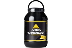 SAM'S 5000 Kalorien pro Tag – Mass Weight Gainer mit Whey Protein Isolat Pulver – Aufbaunahrung für maximale schnelle Gewichtszunahme – Muskelaufbau & Masseaufbau SAMS Ultra Hardgainer (Vanille)