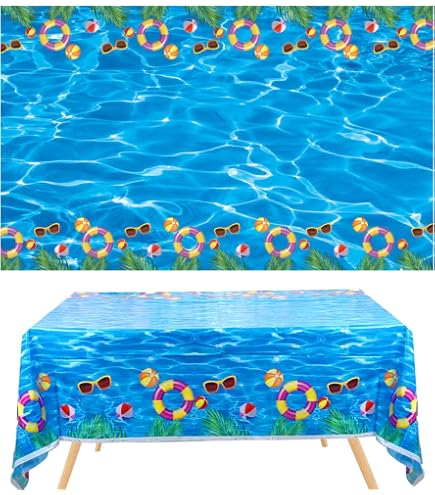 3 Hawaii-Tischdecken Aus Kunststoff – Tropisches Palmenblatt-Design, 100x180 Cm, Wasserdicht, Für Luau & Sommerpartys