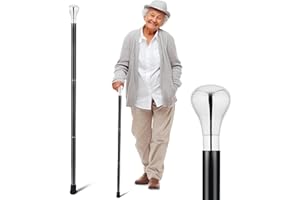 Ajuny Bastone Da Passeggio Fatto A Mano Per Uomini Donne E Anziani Con Impugnatura In Legno E Ottone Leggero E Resistente Design Elegante Adulti.