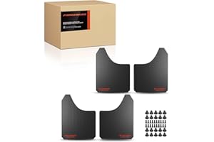 ‎FRANKBERG Frankberg 4X Universal Auto Schmutzfänger Spritzschutz Vorne und Hinten Kompatibel mit Kombi Limousine SUV Schrägheck Cabriolet Coupe MPV Pickup Lastkraftwagen Alle Karosserie Schwarz 390 * 298mm