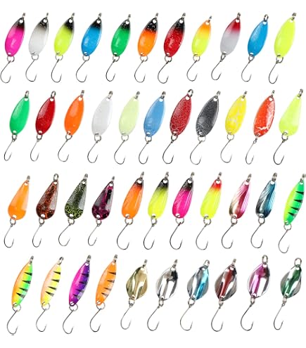 Kit Cuillères Ondulantes Trout Area - 3,5 Gr, Hameçons N°6, Pour Pêche Spinning Truite