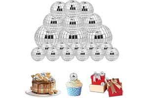 AGOGUE 20 mini sfere da discoteca argentate per feste di compleanno, piccole sfere da discoteca per matrimoni, feste a tema, palline da discoteca, piccole palline da discoteca