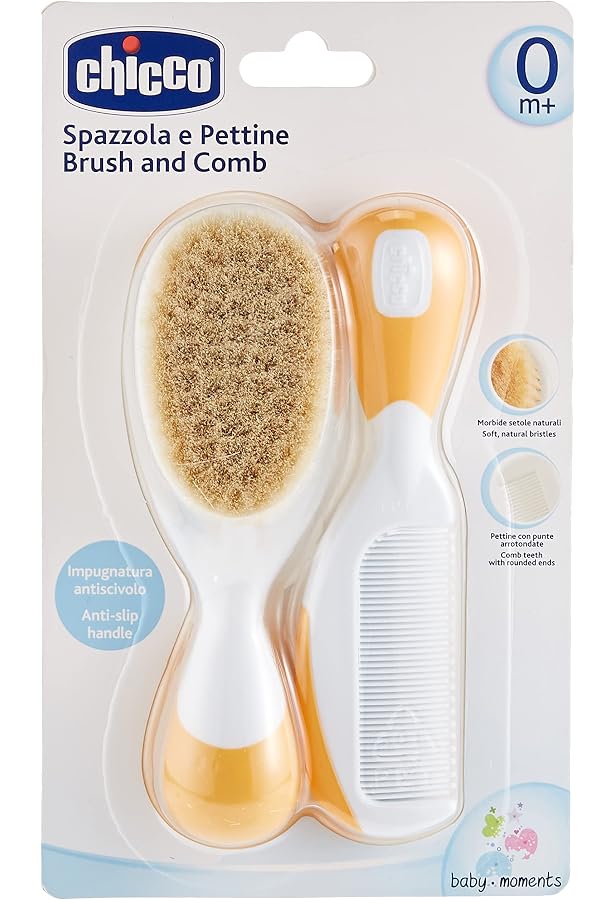 Brosse Bébé En Bois Et Poils De Chèvre - Douce, Anti-croûtes De Lait, Parfaite Pour Nouveau-nés - 9
