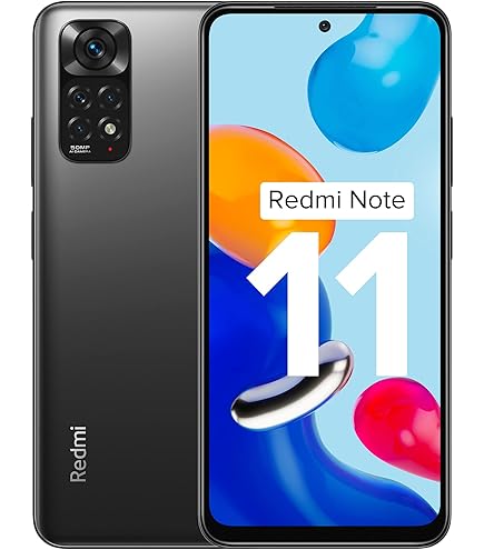 スマートフォン本体 Redmi Note 11 64GB 4GB RAM Redmi Note 11 (Space Black, 4GB RAM, 64GB Storage)|90Hz FHD+