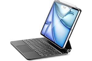 ‎ESR ESR Magnetische Keyboard Hülle,Tastatur für iPad Air 6/5/4/Pro 11, Air 11" (M3/M2, 2025/2024), Freischwebendes Ständer Design, Federnde Tasten, Präzises Multi-Touch Trackpad, Schwarz