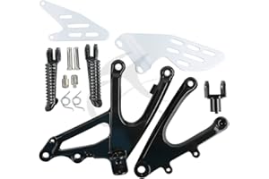XMT-MOTOR Moto Frente Soporte Reposapiés Estriberas Clavijas para pies Pedales Adecuado para Yamaha YZF-R1 2007-2008