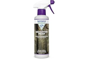 Nikwax WAX COTTON PROOF SPRAY-ON Neutral Waterproofer, Ads Water Repellency and Reduces Weight Caused by Water Absorption, Keeping You Warmer and Drier