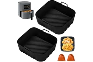 KULAMO Akcesoria do frytkownicy Airfryer do Philips HD9252, HD9200, HD9255 i innych Dual Zone Air Fryer, silikonowa forma do frytkownicy na gorące powietrze, nie zawiera BPA, wkładka silikonowa wielokrotnego