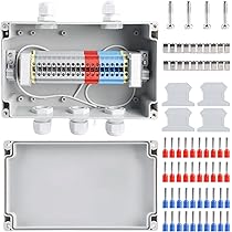 Aansluitdoos waterdicht IP68, 2-in-3 opbouw, waterdicht klemblok DIN-rail, klemlijstkit, UK2,5 klemkit voor kabelaansluiting