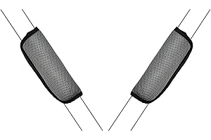 FGNUAY 2 Pcs Baby Stroller Strap Covers Baby Car Seat Soft Seat Belt Cushion Pad for Newborns Infants Kid Shoulder Strap Child Baby,toddler,Prevent rubbing from seat straps,Sewn together,No velcro(Grey）