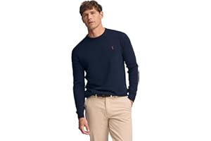 Polo Club Jersey de Punto Trenzado para Hombre con Logo y Cuello Redondo