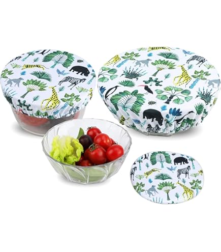 Lot De 10 Couvercles Réutilisables Pour Bols - Élastiques, Imperméables, Lavables - 5 Tailles (XS à XL)